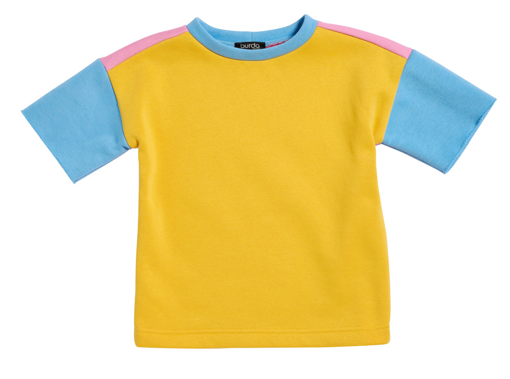 Burda Schnittmuster 9184 – Kinder Kurzarm-Shirts & ärmelloser Sweater