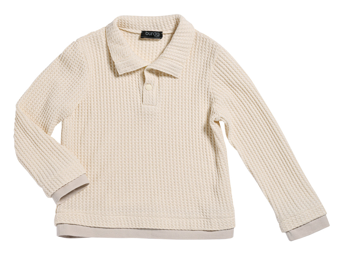 Burda Schnittmuster 9185 – Kinder Langarm-Sweater & Hoodie