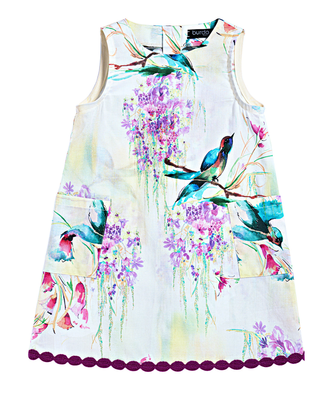 Burda Schnittmuster 9197 - Mädchen Kurzarm Sommerkleider