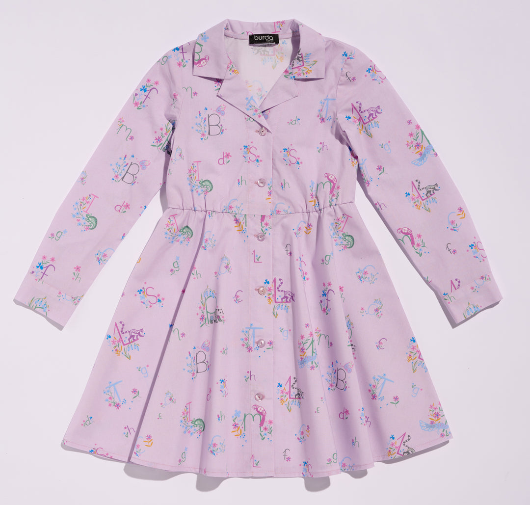 Burda Schnittmuster 9206 – Mädchen Blusenkleider in zwei Varianten