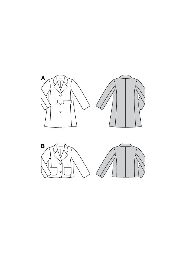 Burda Schnittmuster 9215 Jacke & Mantel