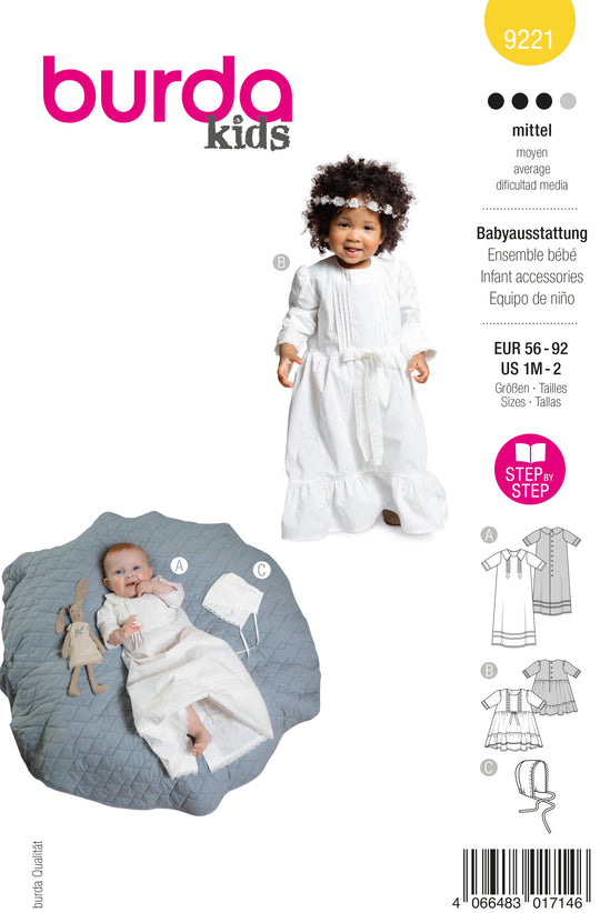 Burda Schnittmuster 9221 Babyausstattung