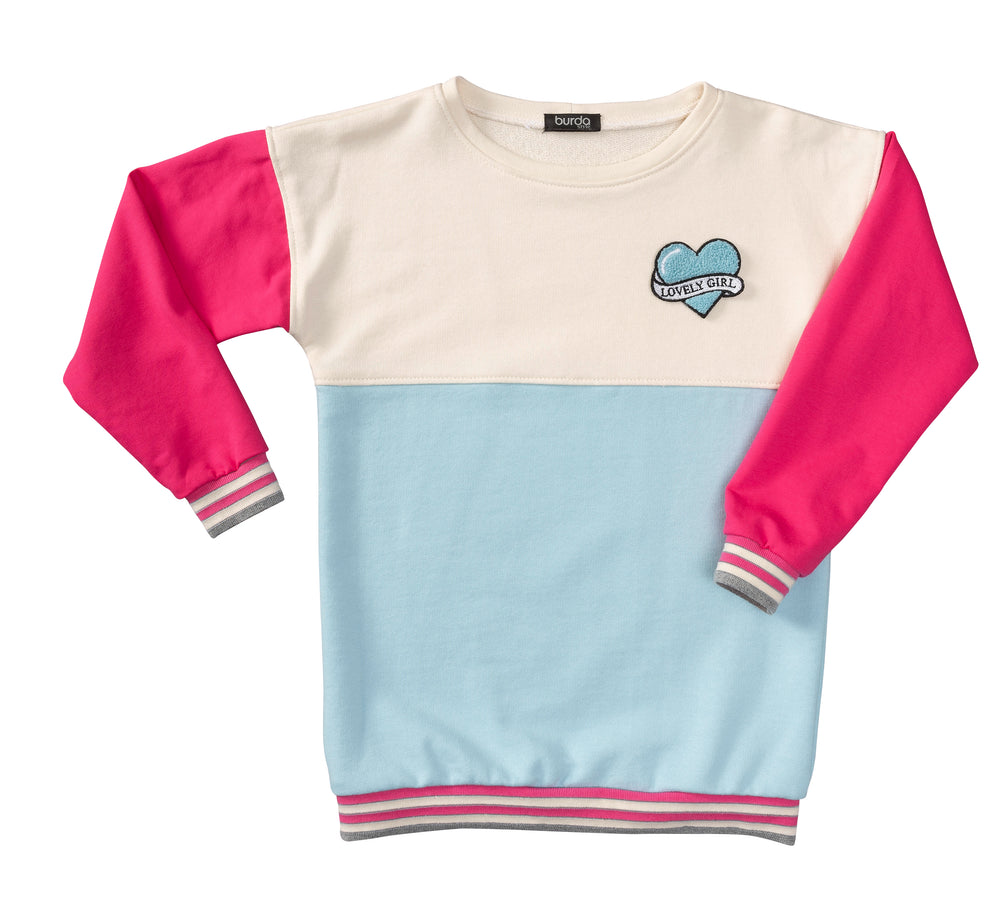 Burda Schnittmuster 9301 Kinder-Hoodie und Sweatshirt