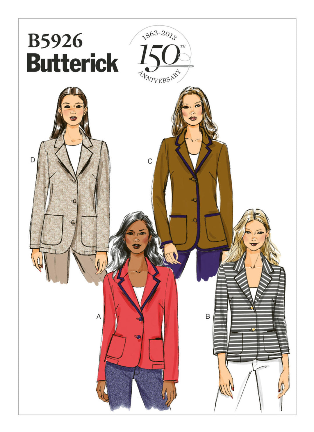 Butterick Patrons de couture B5926 Veste pour femme