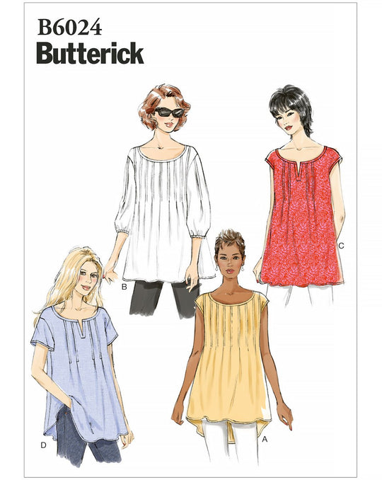 Butterick Schnittmuster B6024 – Damen Bluse in vier luftigen Varianten