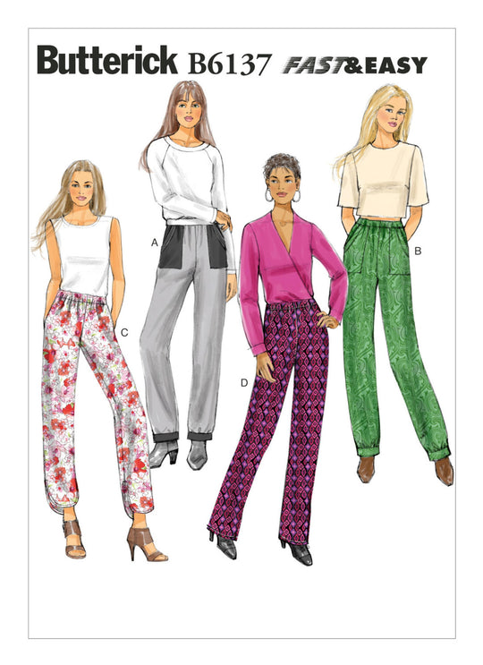 Butterick sewing pattern B6137 ladies' trousers