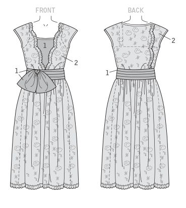 Butterick Schnittmuster B6399 Damen Historisches Kostüm