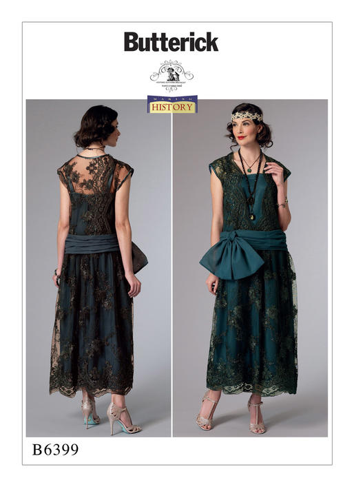Butterick Schnittmuster B6399 Damen Historisches Kostüm
