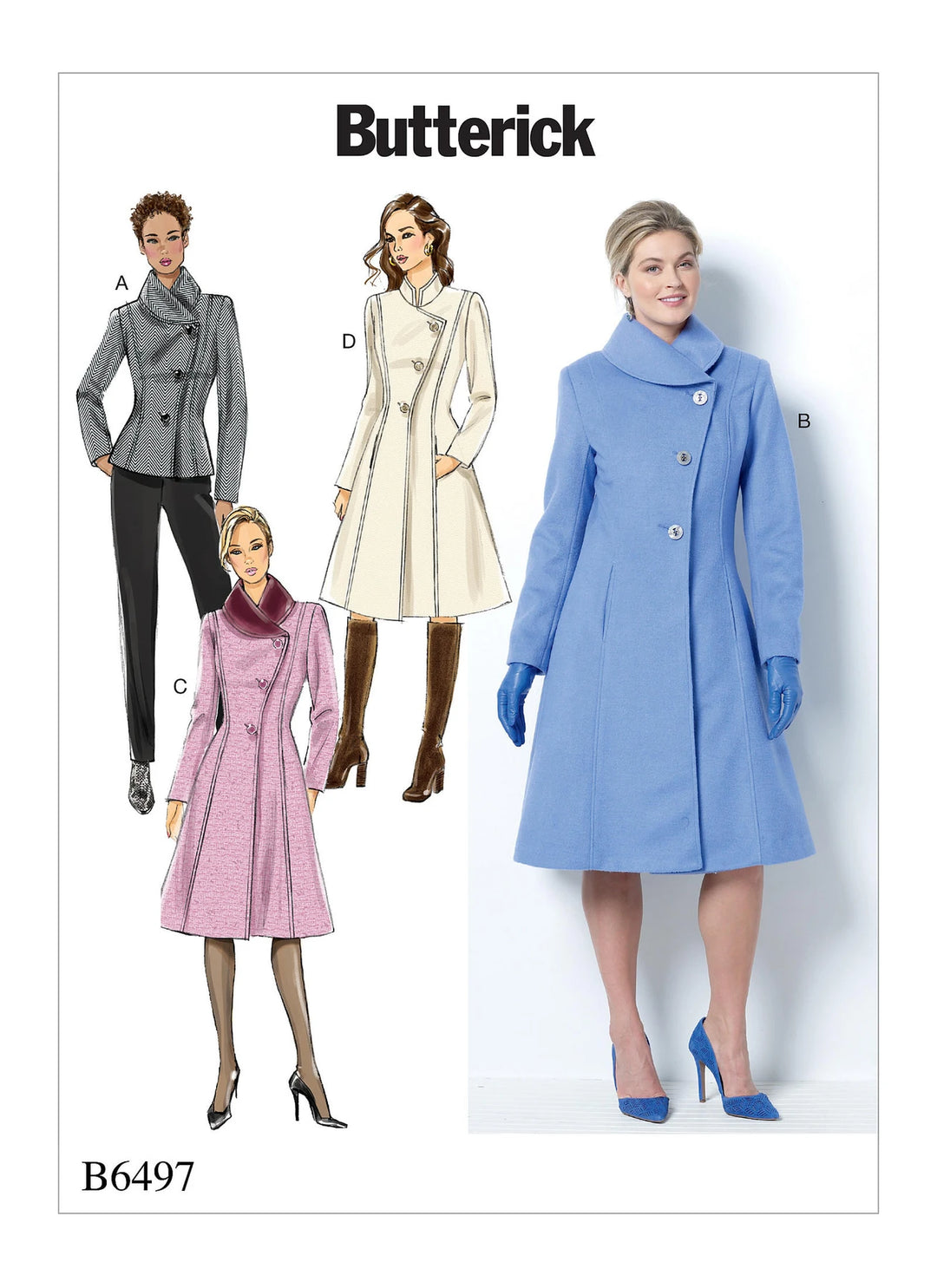 Butterick Patron de couture B6497 Veste Manteau pour Femme