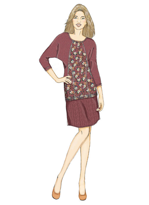 Butterick Schnittmuster B6525 – Kleid, Tunika, Rock & Hose