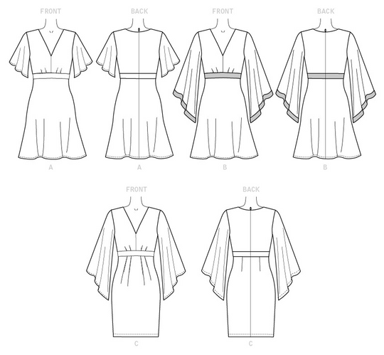 Butterick Schnittmuster B6623 – Damen Kleid in legerer Weite