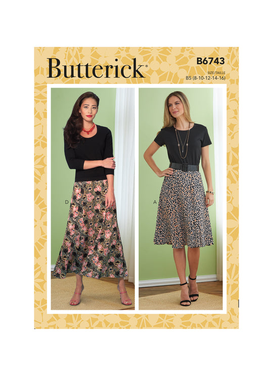 Butterick Schnittmuster B6743 Damen Rock