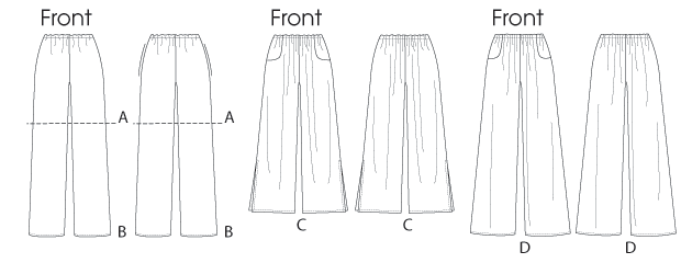 Butterick Schnittmuster B6750 Damen Rock/Hose