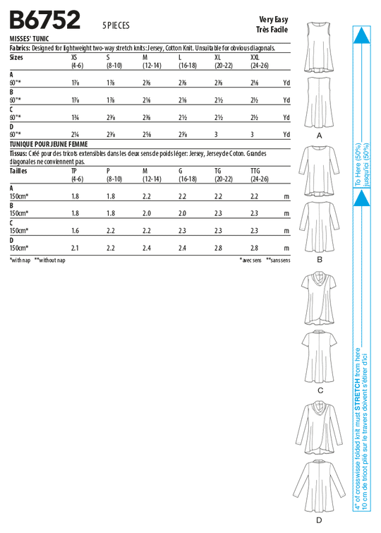 Butterick Schnittmuster B6752 Damen Top