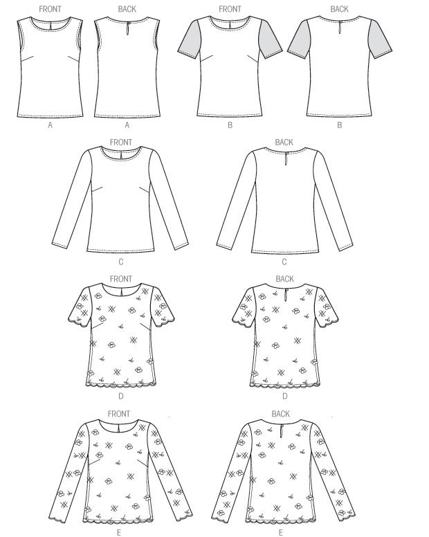 Butterick Schnittmuster B6754 Damen Top