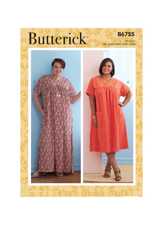 Butterick Schnittmuster B6755 Damen Kleid