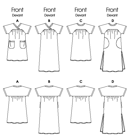 Butterick Schnittmuster B6755 Damen Kleid