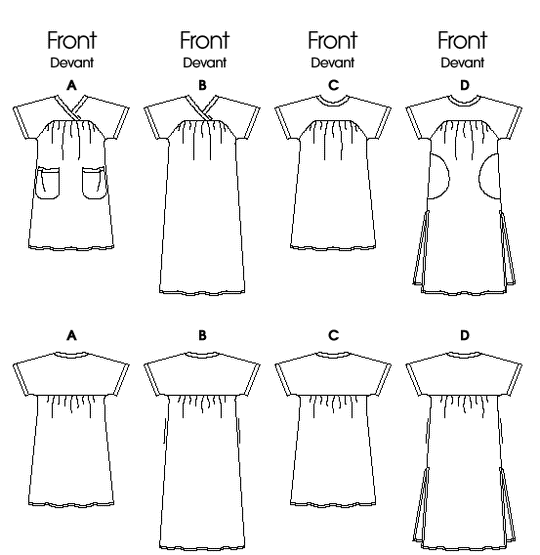 Butterick Schnittmuster B6755 Damen Kleid