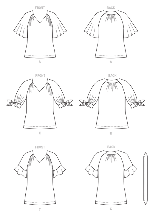 Butterick Schnittmuster B6770 Damen Top