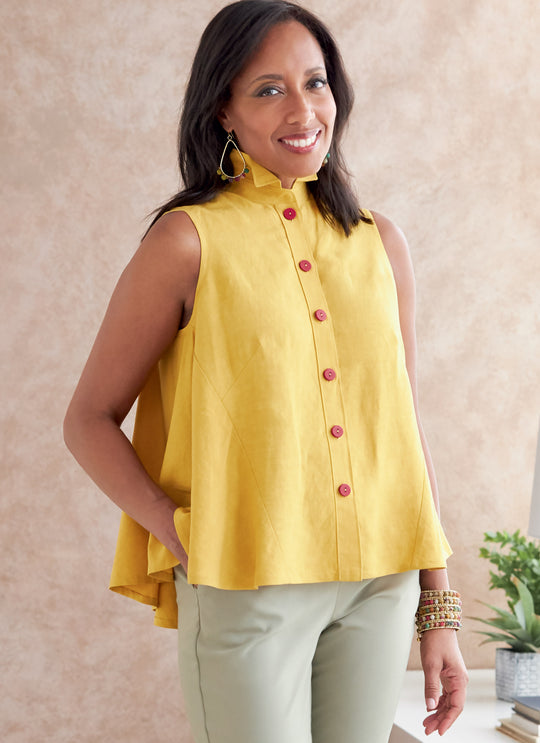 Butterick Sewing Pattern B6792 – Misses' Top with Button Placket