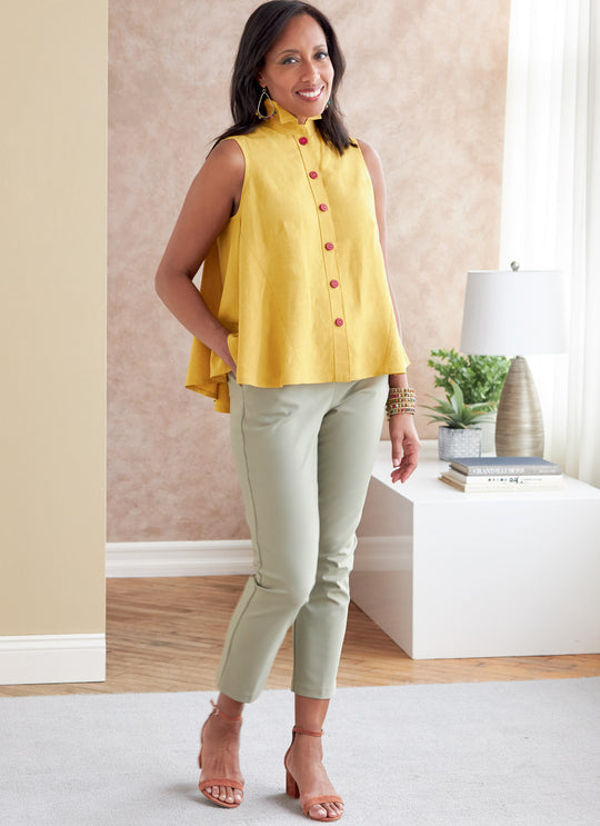 Butterick Sewing Pattern B6792 – Misses' Top with Button Placket