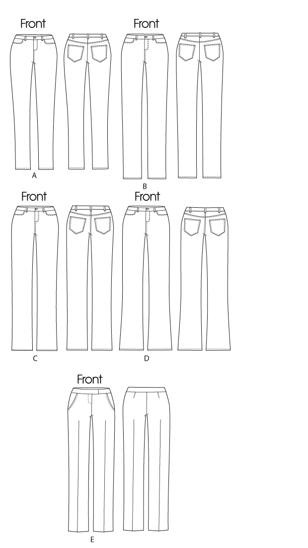 Butterick Schnittmuster B6800 Damen Hose