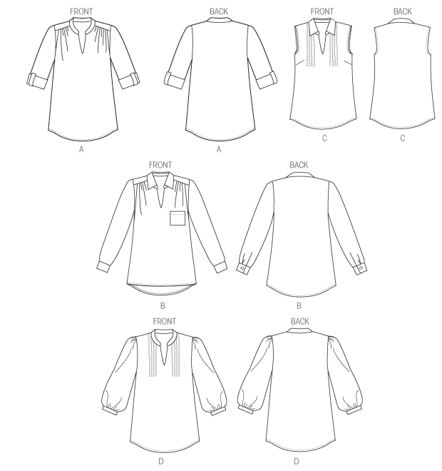 Butterick Schnittmuster B6801 Damen Top