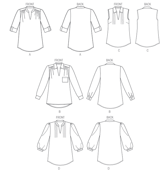 Butterick Schnittmuster B6801 Damen Top