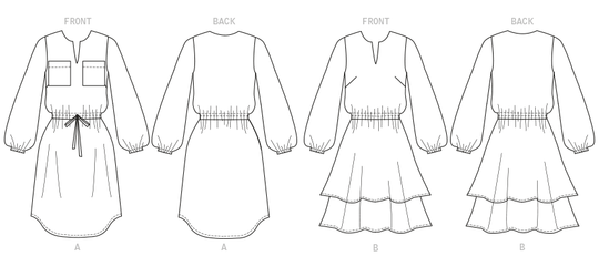 Butterick Schnittmuster B6806 Damen Kleid