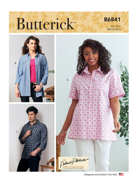 Butterick Schnittmuster B6841 Unisex Shirts