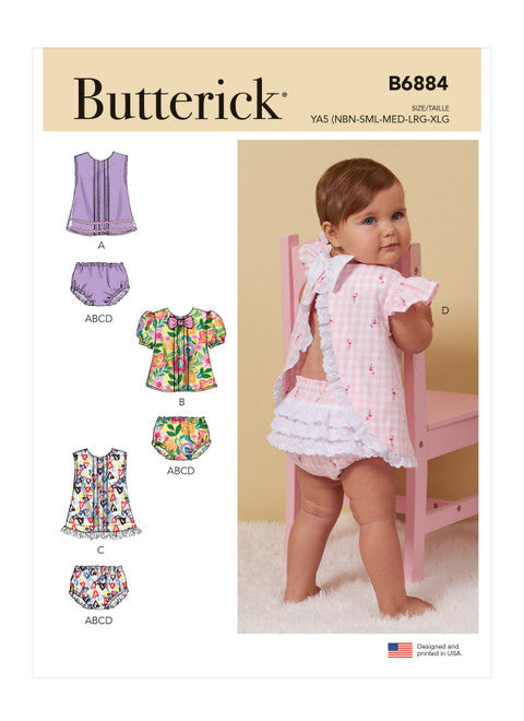Butterick Schnittmuster B6884 Kleinkinder Hose und Top