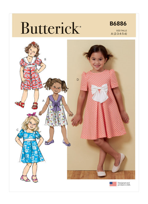 Butterick Schnittmuster B6886 Kinder Kleid