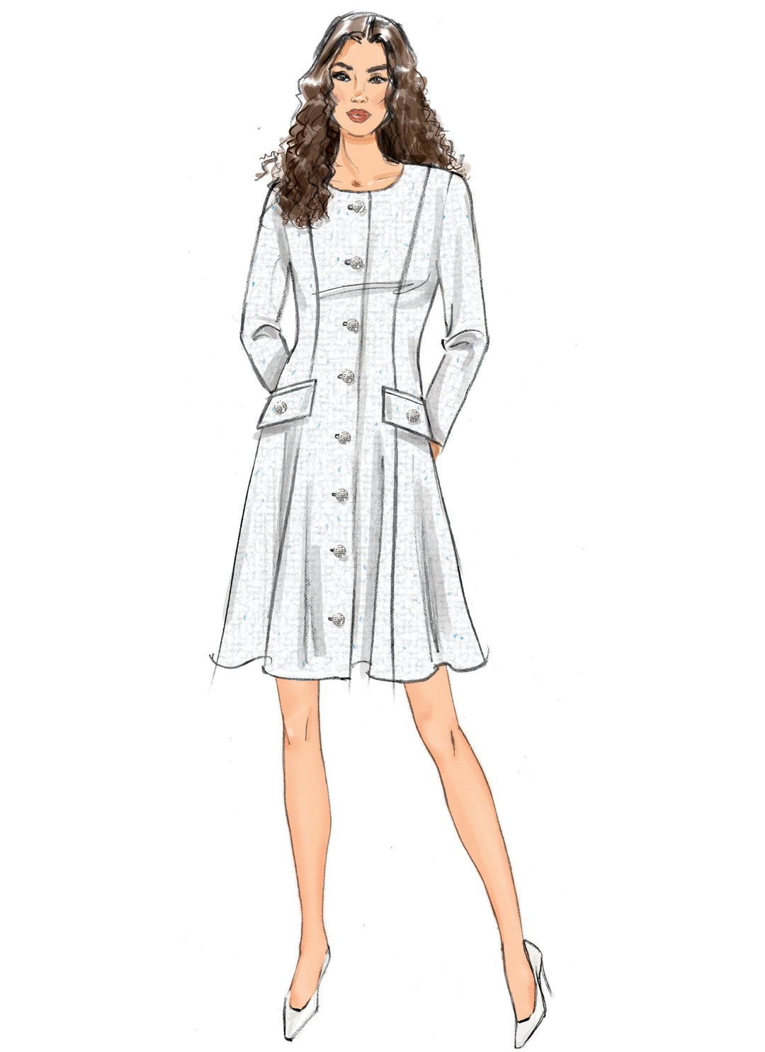 Butterick Schnittmuster B7005 Damen Kleid