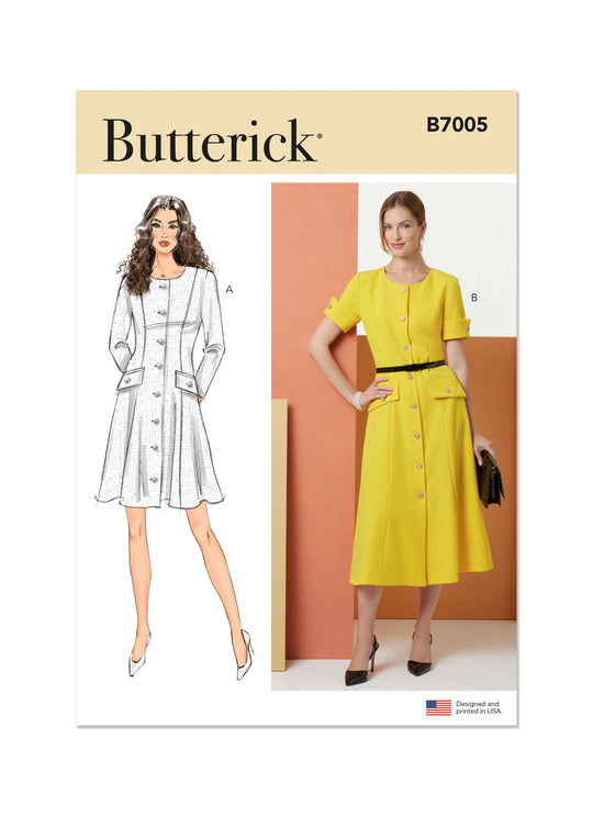 Butterick Schnittmuster B7005 Damen Kleid