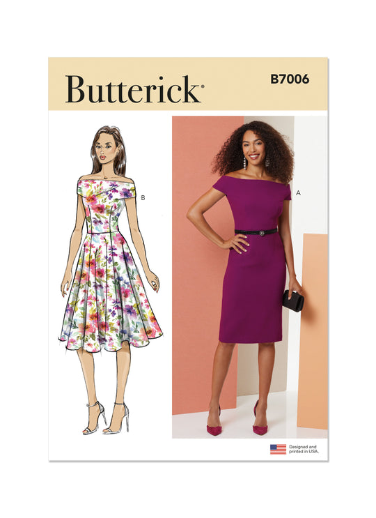 Butterick Schnittmuster B7006 Damen Kleid