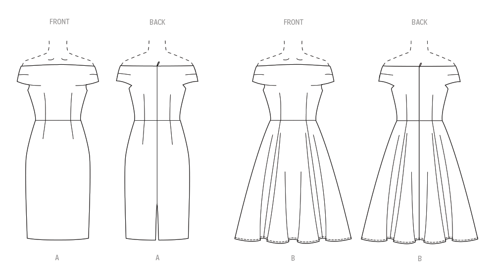 Butterick Schnittmuster B7006 Damen Kleid