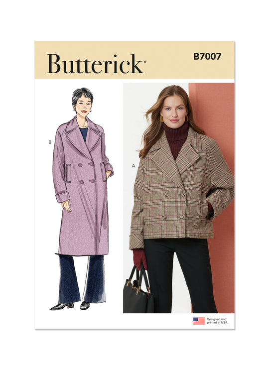Butterick Schnittmuster B7007 Damen Jacke
