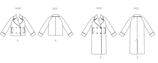 Butterick Schnittmuster B7007 Damen Jacke