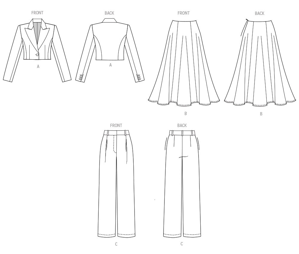 Butterick Schnittmuster B7012 Damen Sportbekleidung