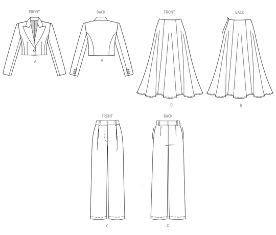 Butterick Schnittmuster B7012 Damen Sportbekleidung