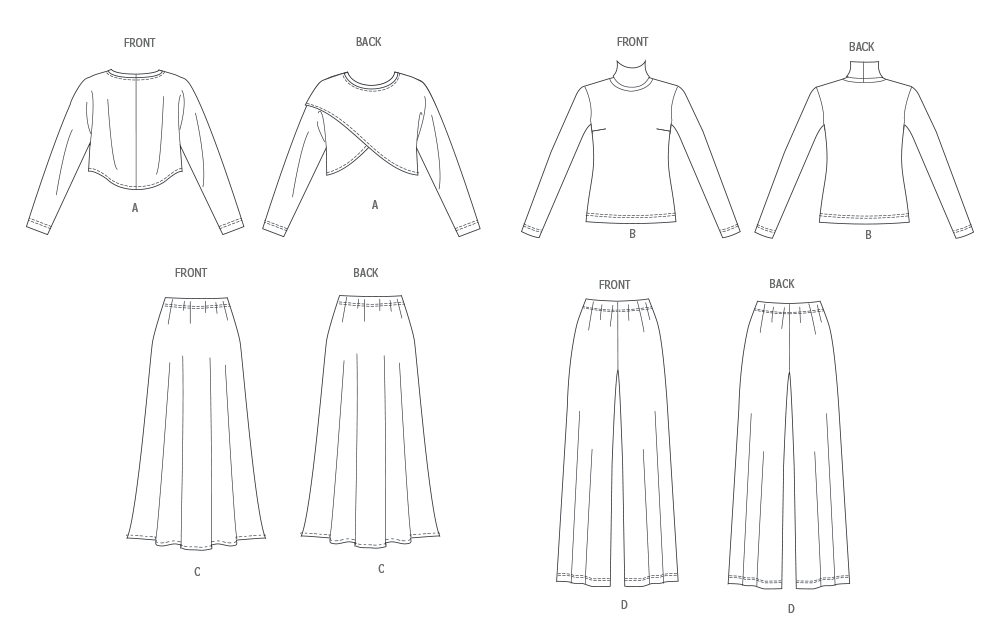 Butterick Schnittmuster B7013 Damen Sportbekleidung