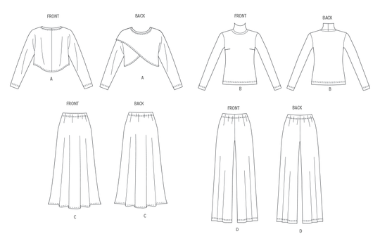 Butterick Schnittmuster B7013 Damen Sportbekleidung
