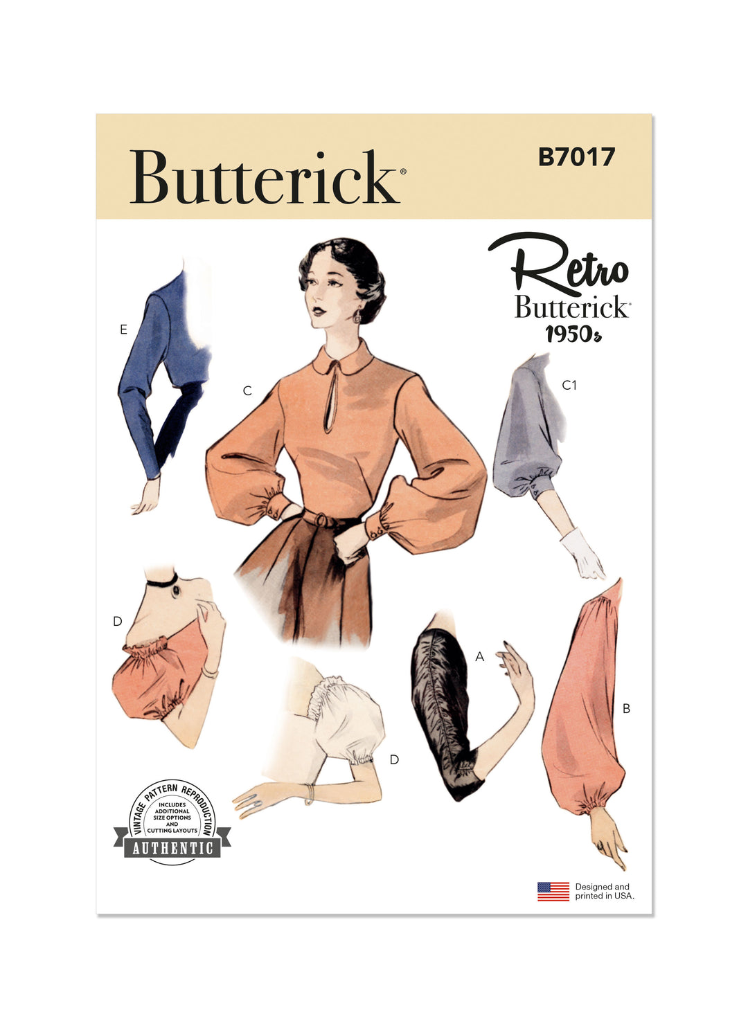 Butterick Schnittmuster B7017 Damen TOP