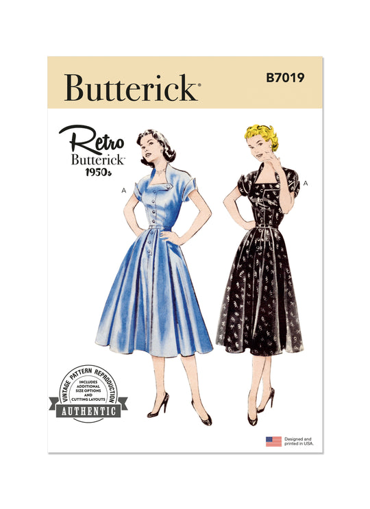 Butterick Schnittmuster B7019 Damen Kleid