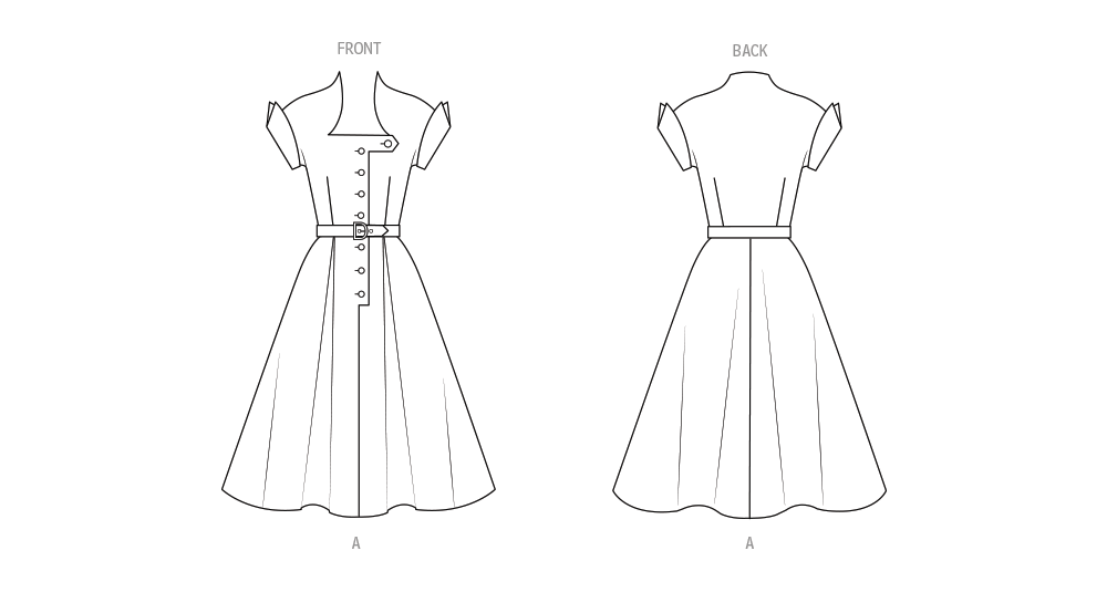 Butterick Schnittmuster B7019 Damen Kleid