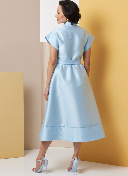 Butterick Schnittmuster  B7021 Damen Kleid mit Gürtel, Ärmel- und Längenvariationen