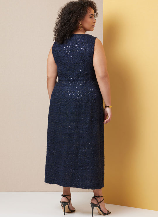 Butterick Schnittmuster  B7022 Damen Kleid in zwei Längen mit leichten Linien