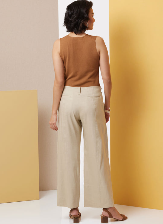 Butterick Schnittmuster  B7024 Damen Hose in zwei Längen mit Wickelgürtel
