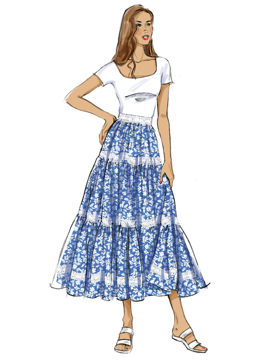 Butterick Schnittmuster  B7025 Damen Rock