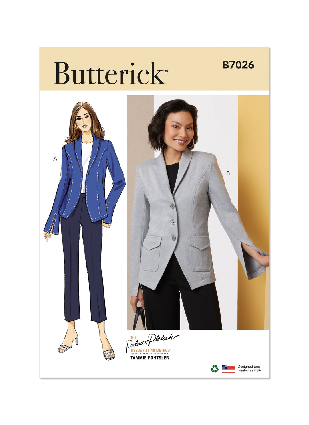 Butterick Schnittmuster  B7026 Damen Jacke von  Palmer/Pletsch Tammie Ponstler